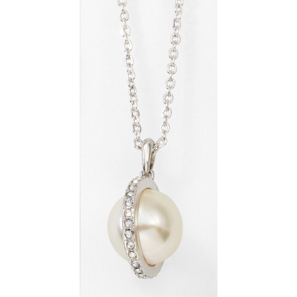 NIB Touchstone Crystal by Swarovski Captured Crystal Pearl Necklace